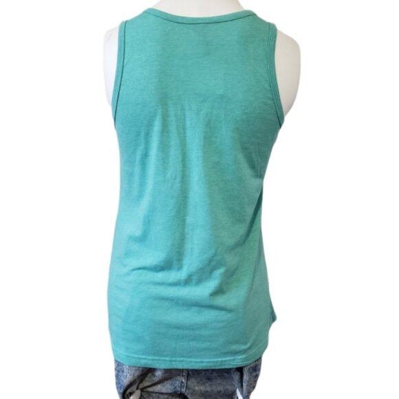 NWT PEI medium anchor ocean chevron graphic tank top seafoam green - Picture 9 of 10